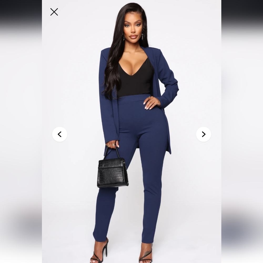 Fashion Nova Matching Blazer Pant Set